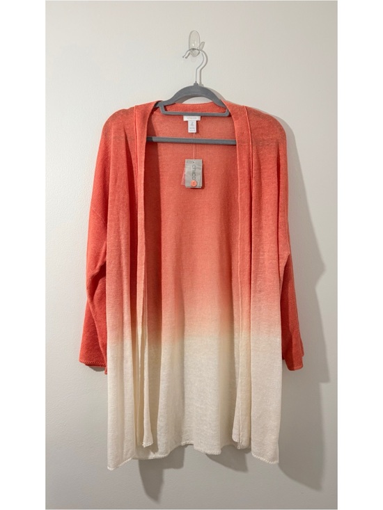 Chico's Sweaters - NWT Chico’s “Everlasting Cardigan” ombre 100% linen cardigan sweater (size 2/L)